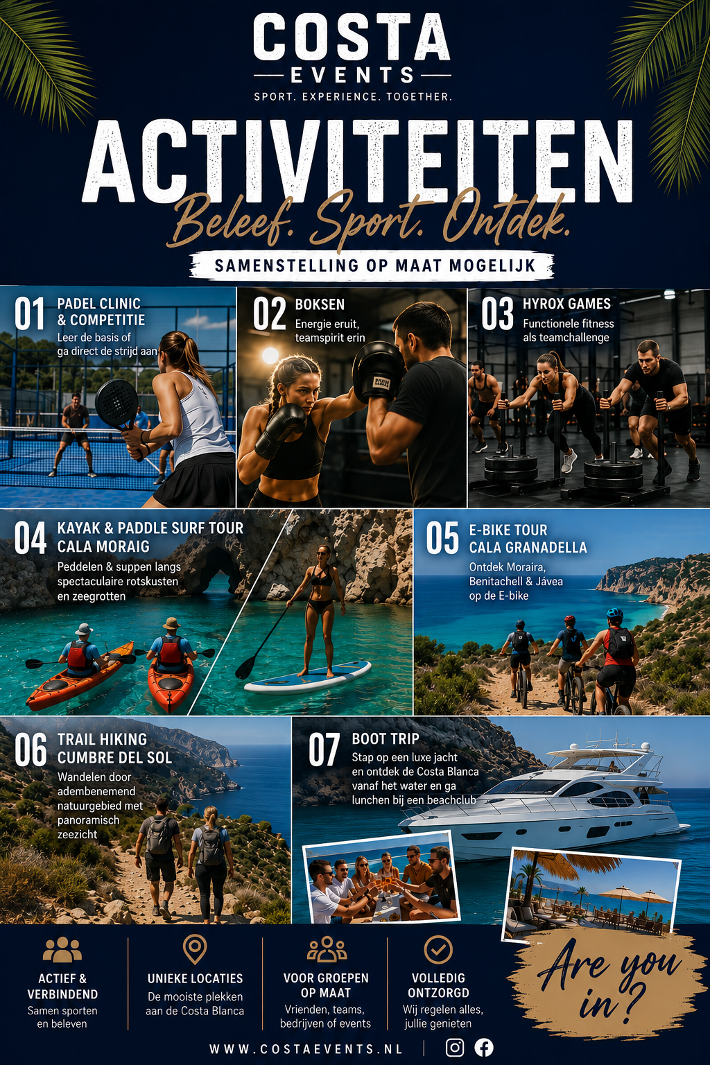 3-daags bedrijfsuitje Costa Blanca | Teamreis op maat